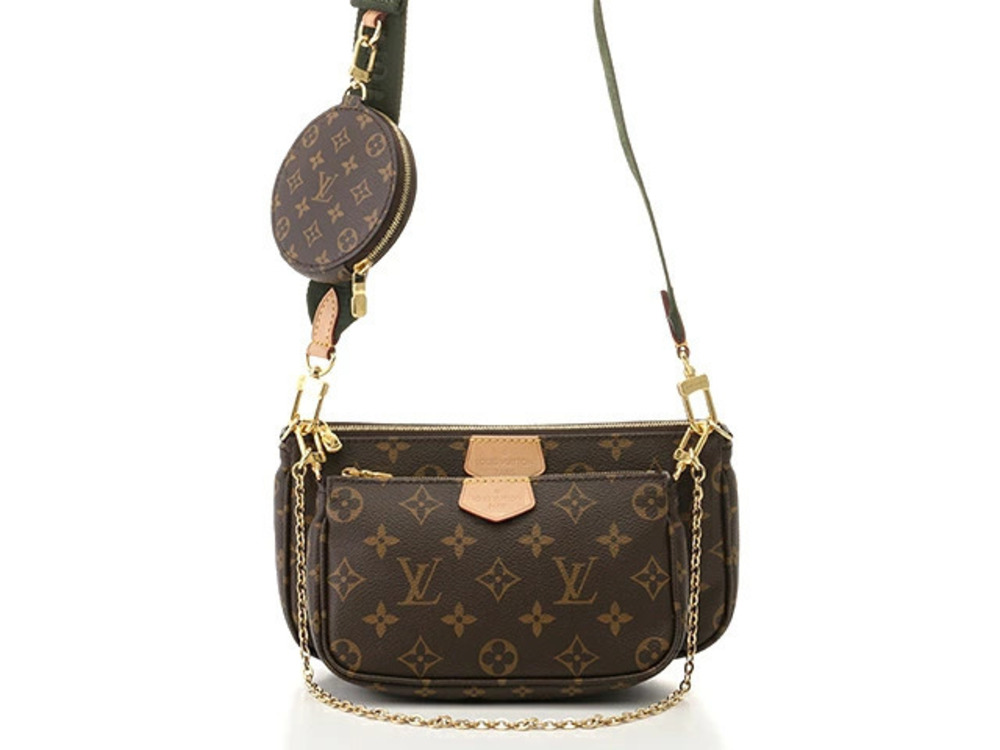 LOUIS VUITTON Shoulder Bag Multi Pochette Accessoires Monogram Khaki Green